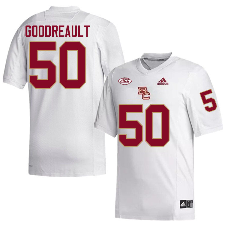 Boston College Eagles #50 Gene Goodreault College Football Jerseys Stitched-White